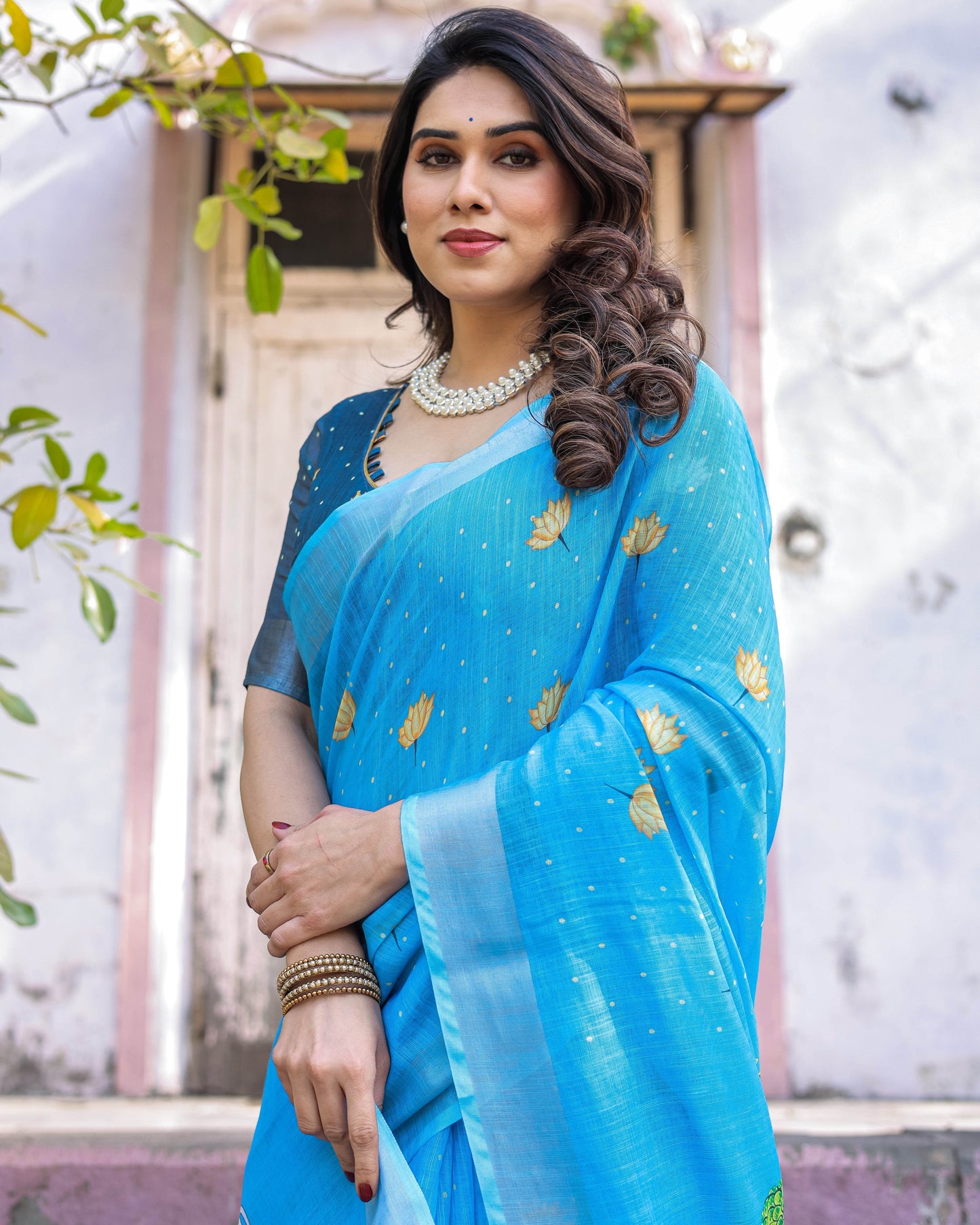 Multicolor Cotton Linen Saree with Traditional Patterns | Lightweight and Stylish - SEEANS