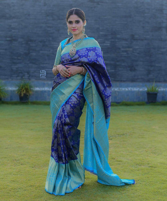 Kanjivaram Soft Litchi Silk Saree – Elegant & Comfortable Choice - SEEANS