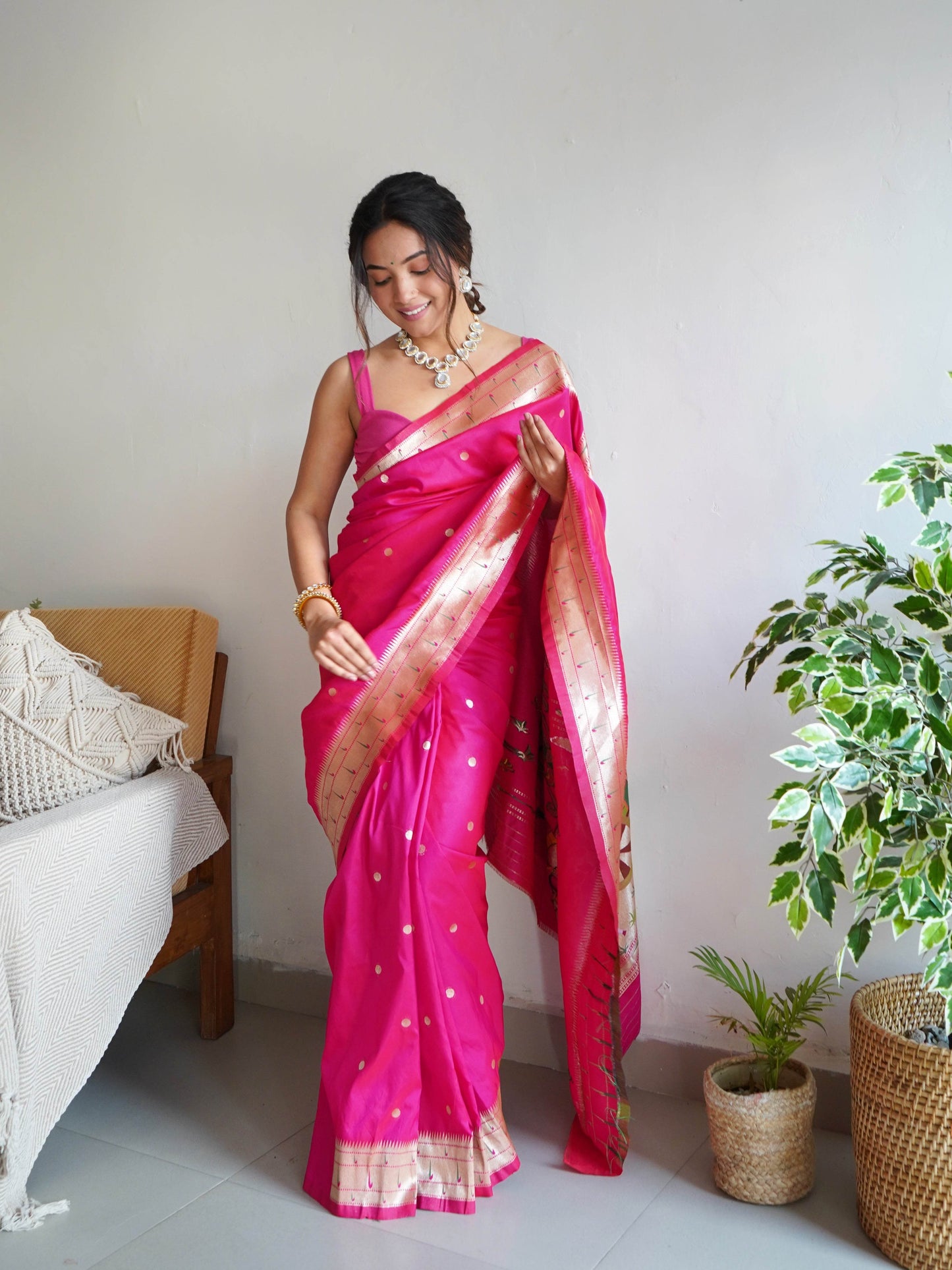 Pure Banarasi Silk Saree with Zari Weaving | Royal & Elegant - SEEANS