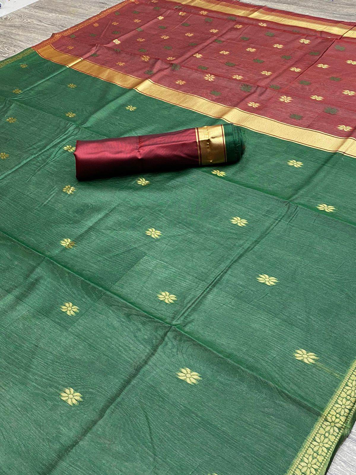 Bollywood-Style Linen Soft Saree – Vintage Weaving Design | SEEANS - SEEANS