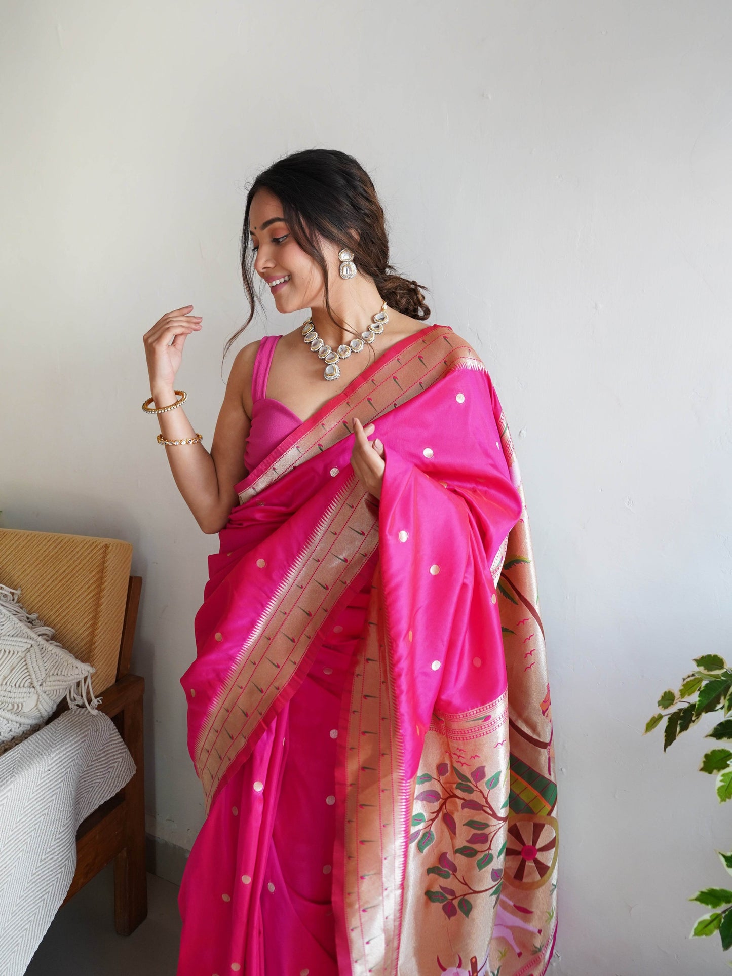 Pure Banarasi Silk Saree with Zari Weaving | Royal & Elegant - SEEANS