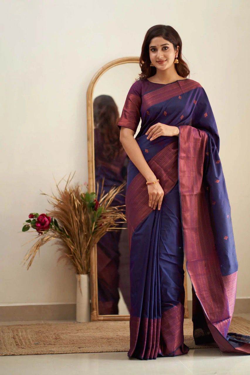 Kanjivaram Soft Litchi Silk Saree | Luxurious & Comfortable - SEEANS