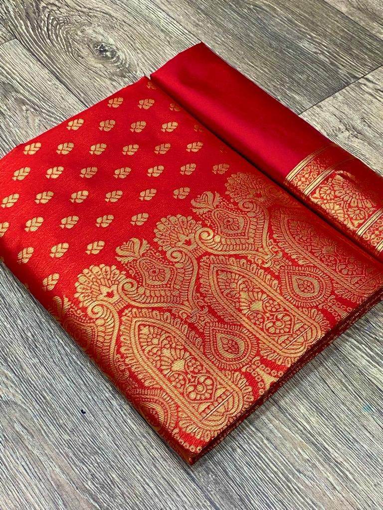 Kanjivaram Soft Litchi Silk Saree | Luxurious & Comfortable Design - SEEANS