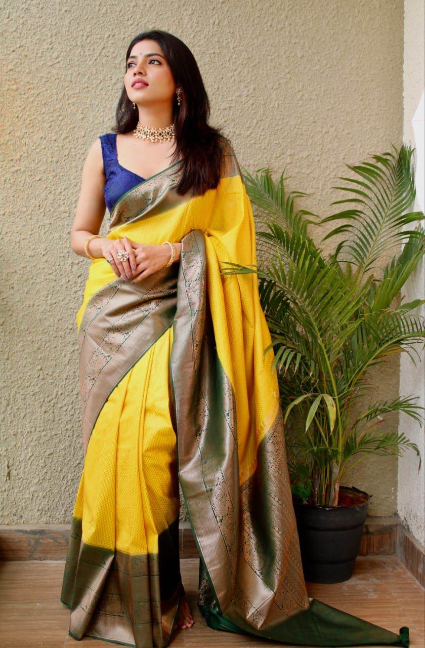 KANJIVARAM Soft Lichi Silk Saree with Vintage Design | Elegant Look - SEEANS